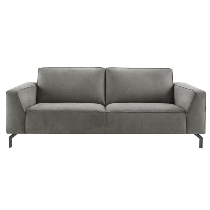 3-Zitsbank Virgio Antraciet Microleder Bonell