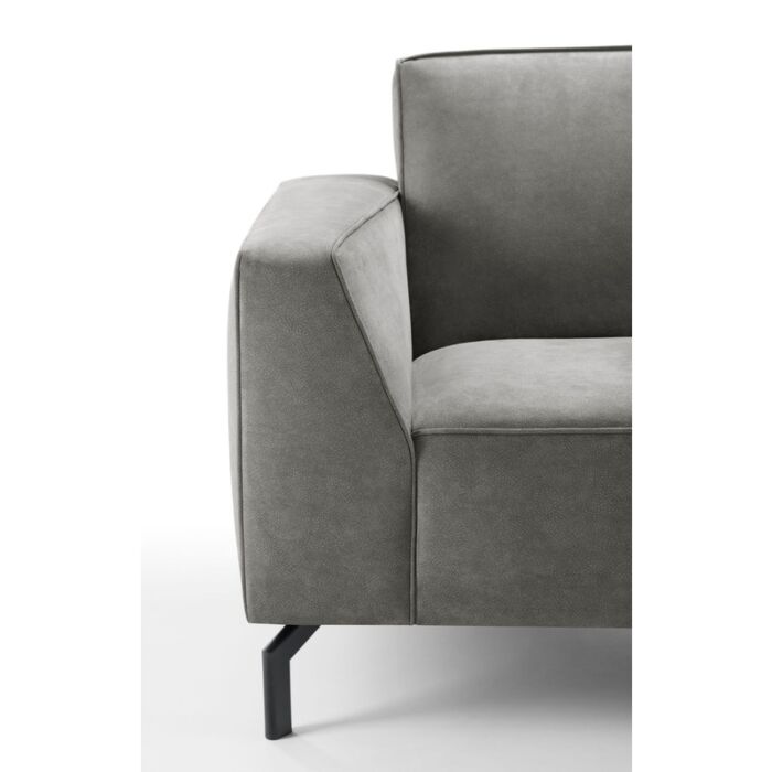 3-Zitsbank Virgio Antraciet Microleder Bonell