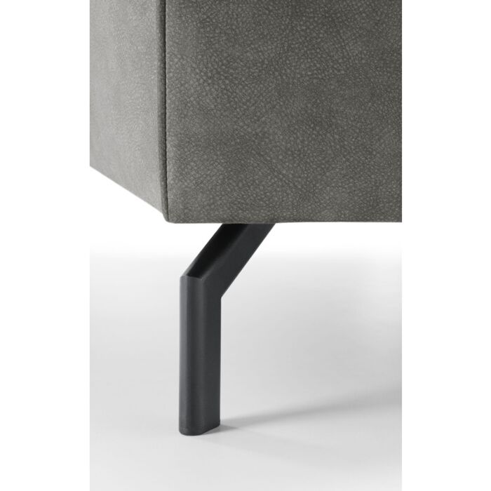 3-Zitsbank Virgio Antraciet Microleder Bonell