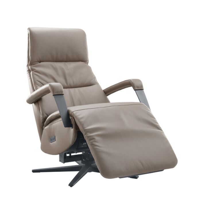 Relaxfauteuil Chanti L Met Sta-op Bruin Leer