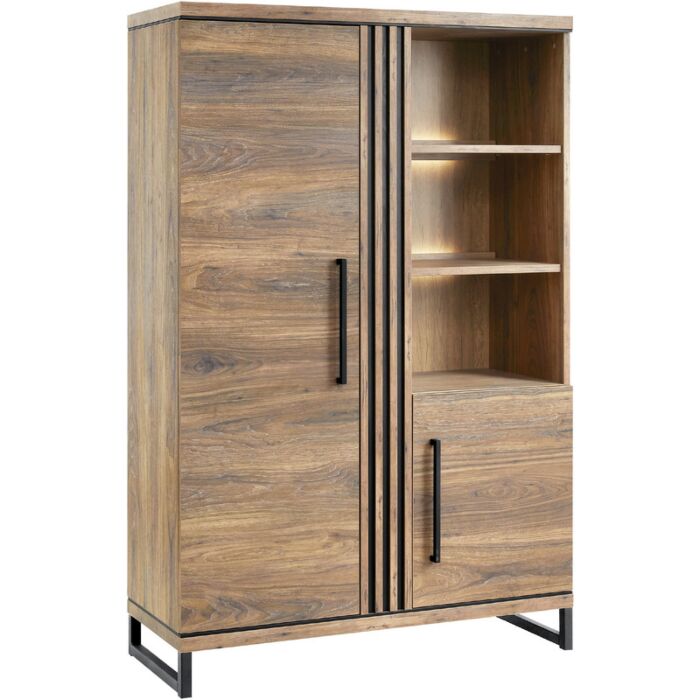 Wandkast Gianta houtstructuur sheesham decor