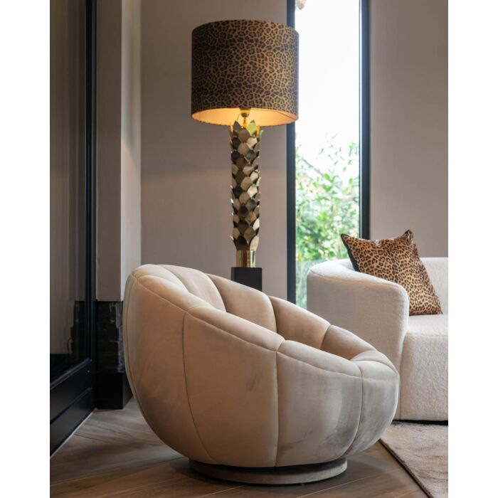 Draaifauteuil Kendall khaki velvet