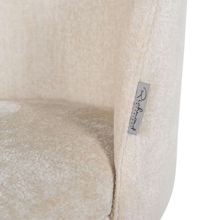 Stoel Alicia white chenille fire retardant