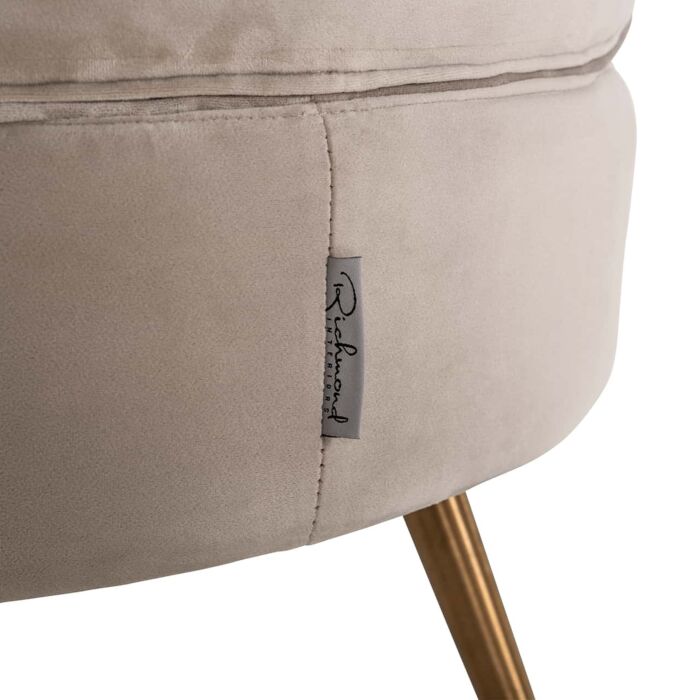 Fauteuil Hazel khaki velvet fire retardant