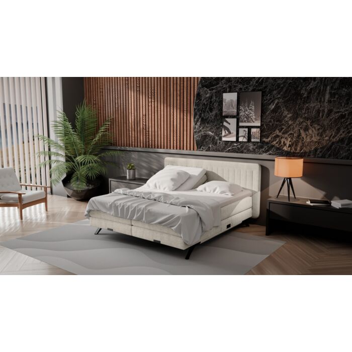 Boxspring New York Naturel Elektrisch Verstelbaar