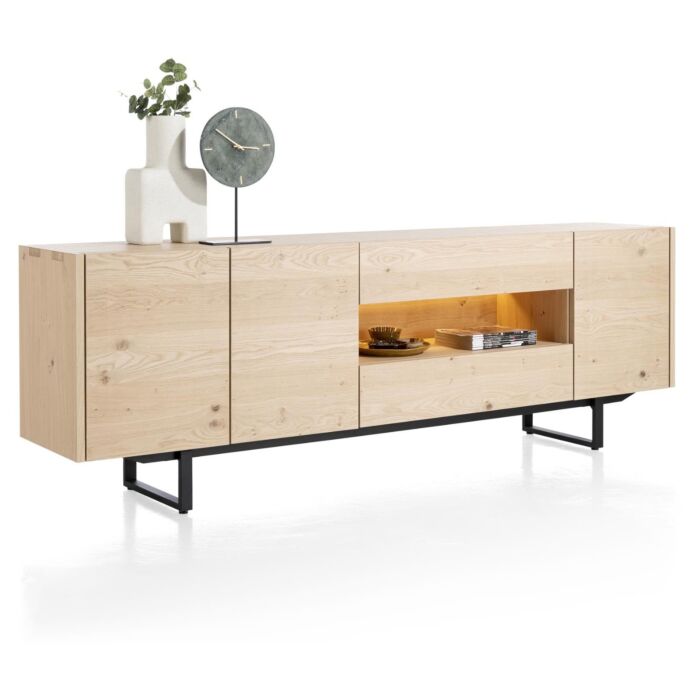 Modali, Dressoir 237 Cm - 3-Deuren + 2-Laden (+ LED) - Natural