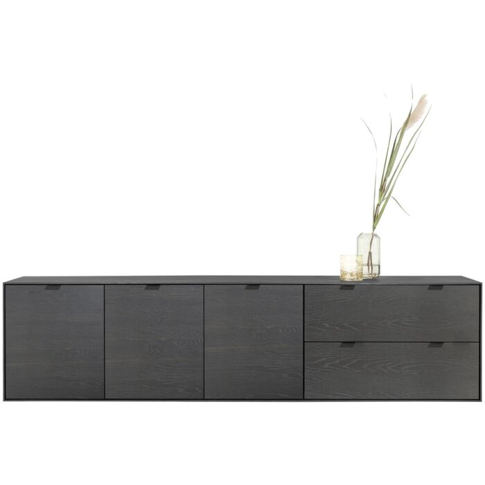 Elements, Dressoir 240 Cm - 3-Deuren + 2-Laden - Onyx