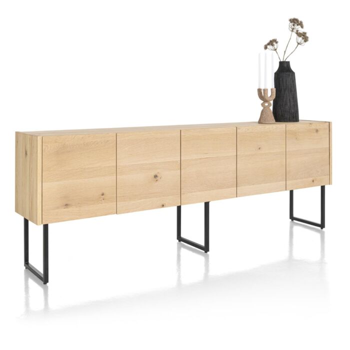 Carving, Dressoir 240 Cm. - 5-Deuren - Natural