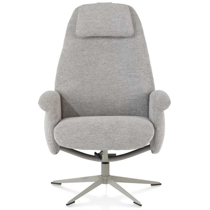 Relaxfauteuil Tonale Incl. Poef Silk Grey Kiezel