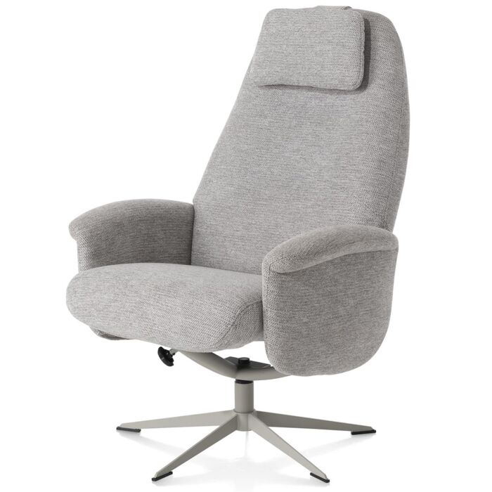 Relaxfauteuil Tonale Incl. Poef Silk Grey Kiezel