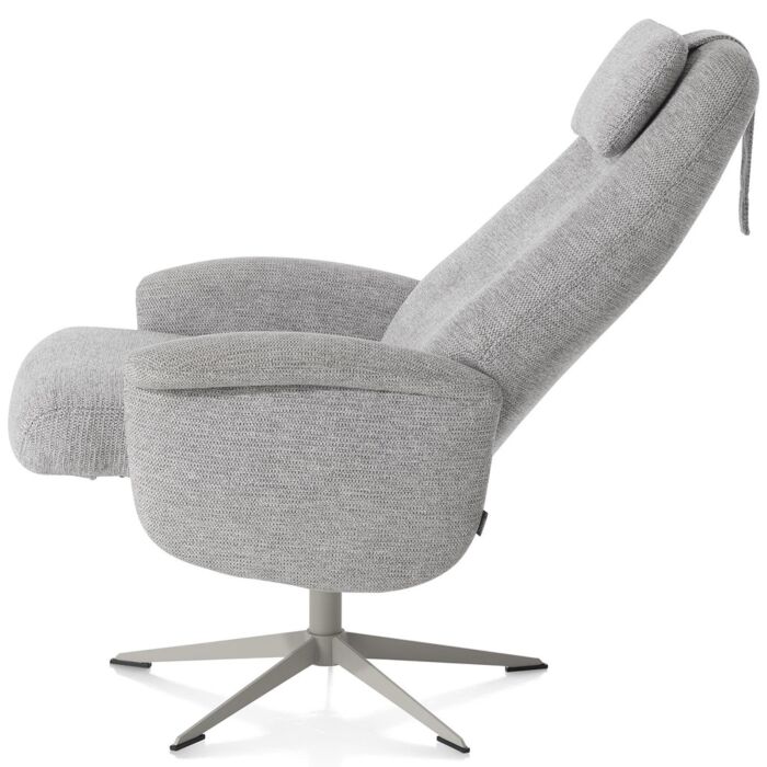 Relaxfauteuil Tonale Incl. Poef Silk Grey Kiezel