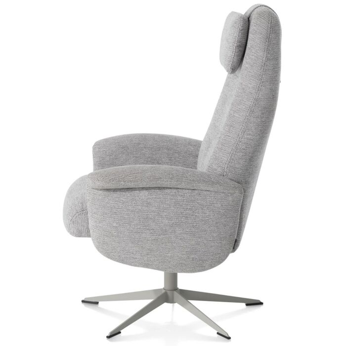 Relaxfauteuil Tonale Incl. Poef Silk Grey Kiezel