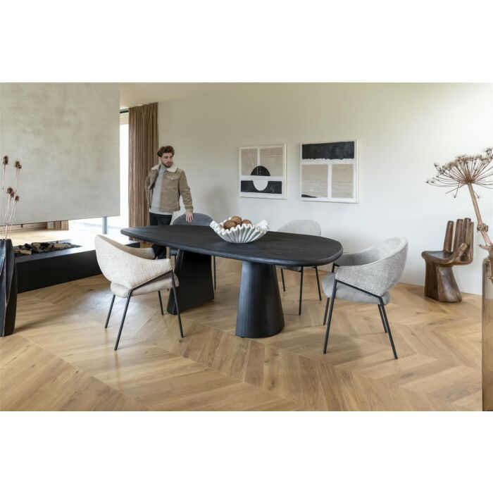 Eetkamertafel Arawood Teardrop 270x120 Cm Zwart