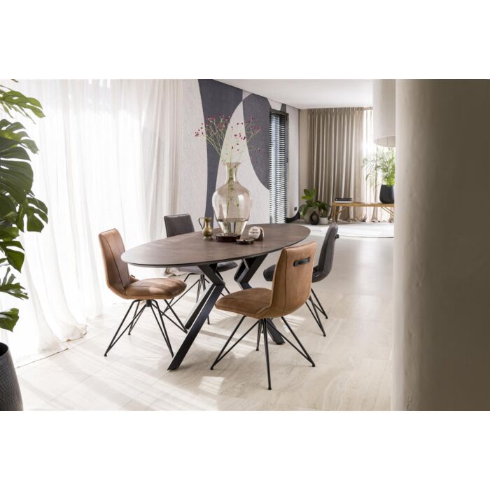 Eetkamertafel Masura Ellips 180x100 Cm Wit
