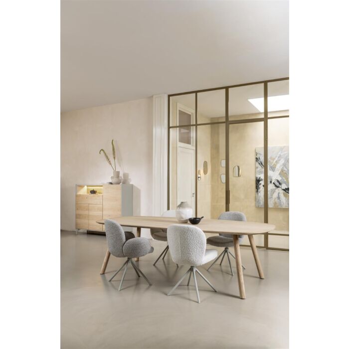 Eetkamertafel Niora Rechthoek 210x100 Cm Naturel