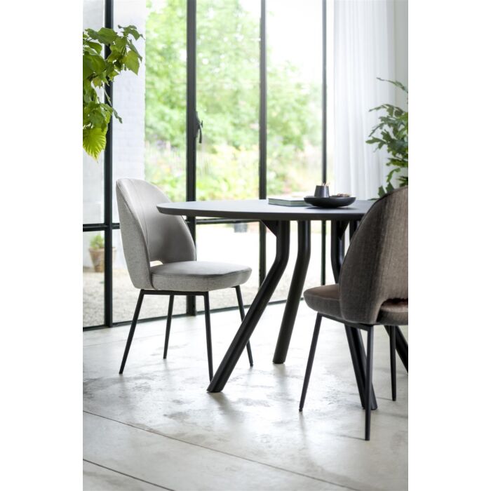 Eetkamertafel Arvada Rond 125 Cm Onyx