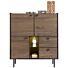 Fresno, Highboard 120 Cm - 3-Deuren + 2-Laden + 2-Niches