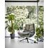 Draaifauteuil Monzone donkergroen velvet + Hocker