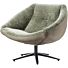 Fauteuil Rondo groen/groen Leer