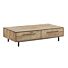 Salontafel Rianta houtstructuur/metaal