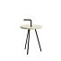 Bijzettafel Jobito beige mat zwart rond 37cm