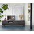 TV-meubel Formia houtstructuur zwart