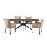 Eettafel Sirione Deens ovaal HPL zebra marmer 225x100cm