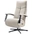 Relaxfauteuil Pantoli M lichtgrijs stof leer