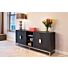 Dressoir Blackbone silver 4-deuren + open vak