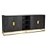 Dressoir Blackbone gold 4-deuren + open vak