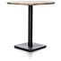 Brest Bistrotafel Vintage Oak D80cm - Zwart