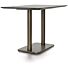 Brest Bistrotafel Marble Light Grey 120X75cm - Goud