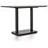 Brest Bistrotafel Marble Light Grey 120X75cm - Zwart