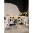 Brest Bistrotafel Marble Light Grey 120X75cm - Goud