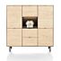 Elements, Dressette 150 Cm - 5-Deuren + 2-Laden + 1-Niche + Led - Natural