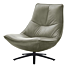 Draaifauteuil Monzone groen leer