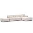 Hoekbank Vento Chaise Longue met Poef