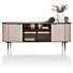 Aramon, Dressoir 210 Cm. - 2-Deuren + 2-Glasdeuren + 3-Niches (+ LED)