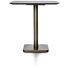 Brest Bistrotafel Marble Light Grey 75X75cm - Goud