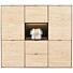Elements, Dressette 150 Cm - 5-Deuren + 2-Laden + 1-Niche + Led - Natural