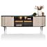 Aramon, Dressoir 240 Cm. - 2-Deuren + 2-Glasdeuren + 3-Niches (+ LED)