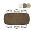 Bartafel Masura Ovaal 200x105 Cm Roest