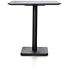 Brest Bistrotafel Marble Light Grey 75X75cm - Zwart