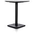 Brest Bistrotafel Marble Light Grey D80cm - Zwart