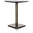 Brest Bistrotafel Marble Light Grey D80cm - Goud
