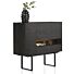 Modali, Highboard 130 Cm - 1-Deur + 1-Lade + 1-Klep (+ LED) - Onyx