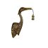 Wandlamp Crane antiek brons