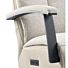 Relaxfauteuil Pantoli M lichtgrijs stof leer