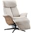 IN.HOUSE Relaxfauteuil Hintas M Lichtgrijs Hout