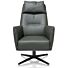 Fauteuil Matera Hoge Rug Groen Lederlook